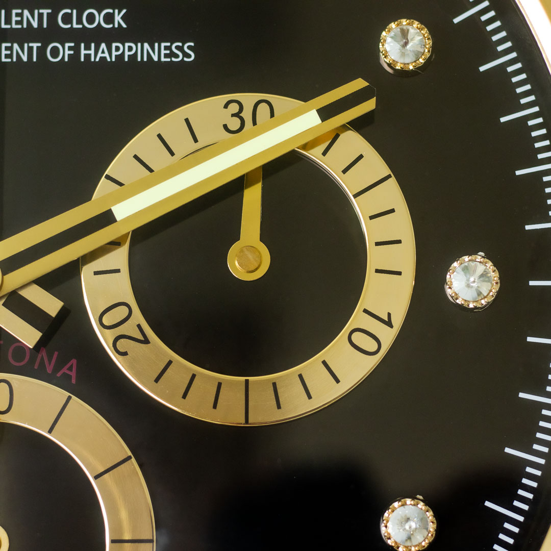 High Quality Stainless Steel Body with Chronograph Style Glass Dial Pendulum Wall Clock - Image 9