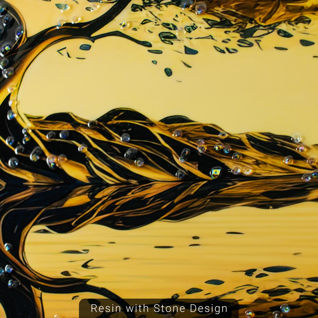 Golden Tree of Life Fantasy Wall Art Frame with Resin Stone Design and Aluminium Frame - Image 8